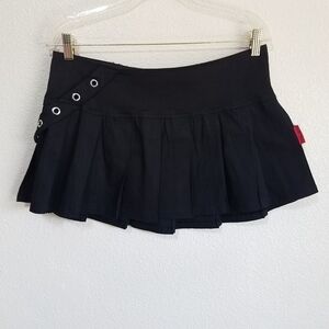 Tripp NYC Black Pleated Military Mini Skirt